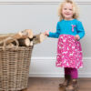 Kép 2/3 - KITE gyönyörűséges kislány ruha - a legpuhább organikus pamutból 2-3 év
