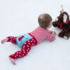 Kép 3/4 - KITE kényelmes lábfej nélküli karácsonyi baba harisnya - puha biopamutból 3-6 hó