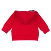 Kép 2/2 - Loud+Proud kapucnis, zipzáras baba pulóver piros színben újszülött