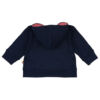 Loud+Proud kapucnis, zipzáras baba pulóver sötétkék színben 6-12 hó