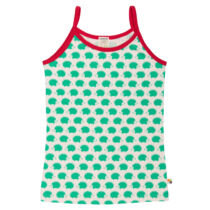 Zöld süni mintás biopamut női trikó