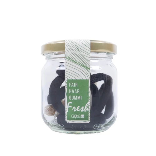 Fekete fairhair hajgumi 7 db citromfűvel
