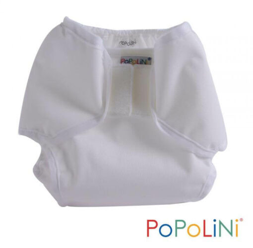PoPoLiNi PopoWrap mosható pelenka külső - fehér - S - 3-6 kg